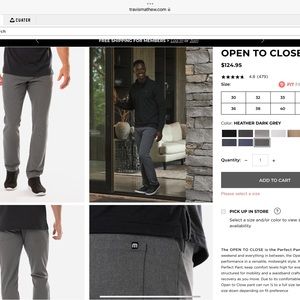 EUC Men’s Travis Mathew Open to Close pant, size 36 waist, 32 inseam